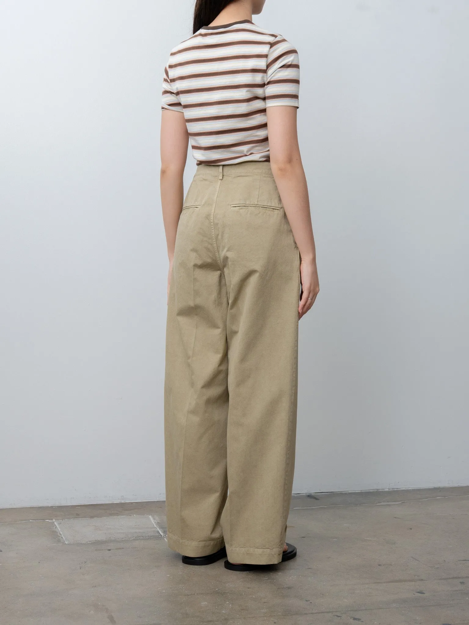 Garment-Dyed Finx Light Chino One-Tuck Wide Pants - Beige sold by Namu Shop product image thumbnail 4