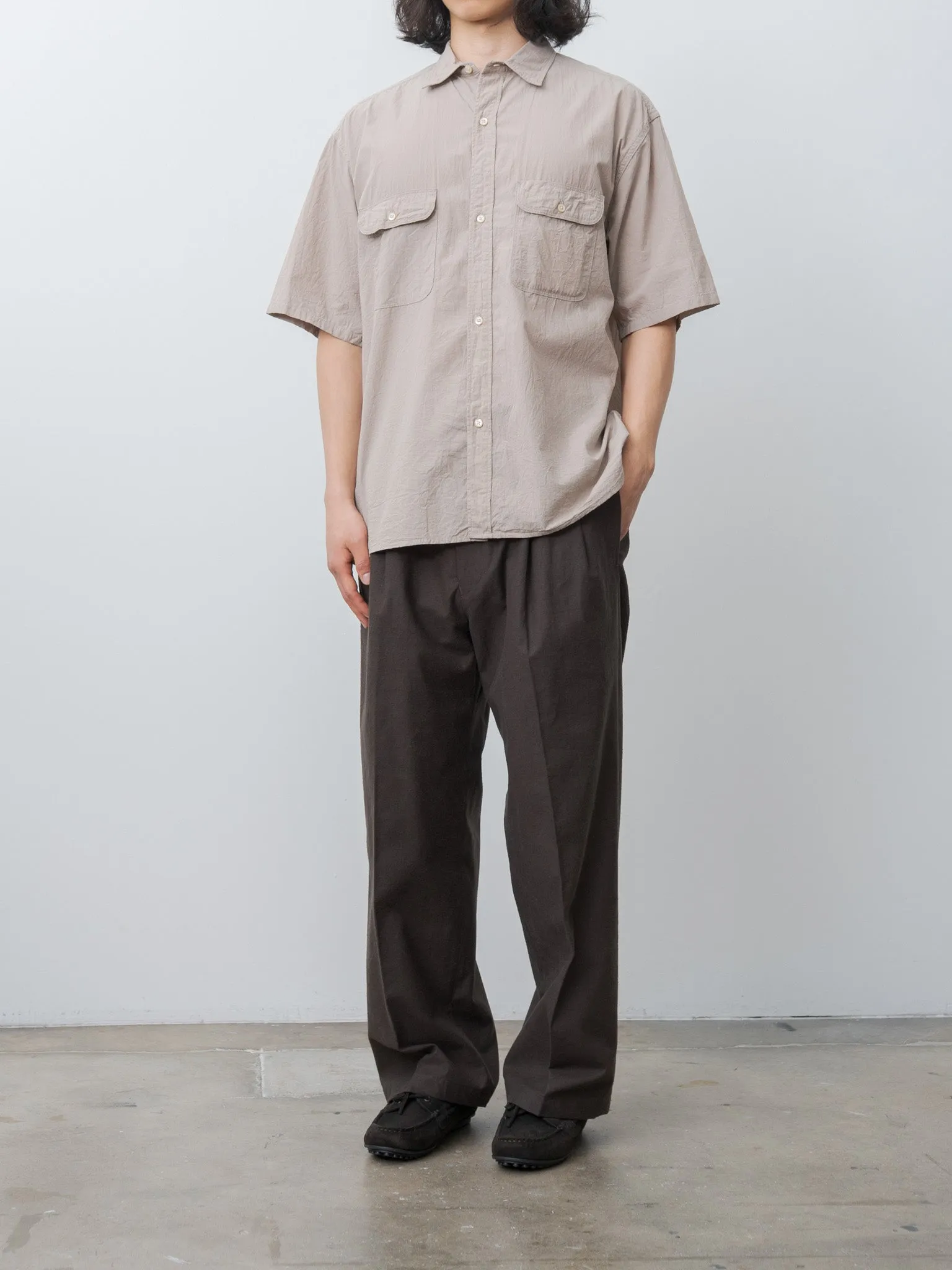 Double Pleated Trousers - Brown sold by Namu Shop product image thumbnail 3