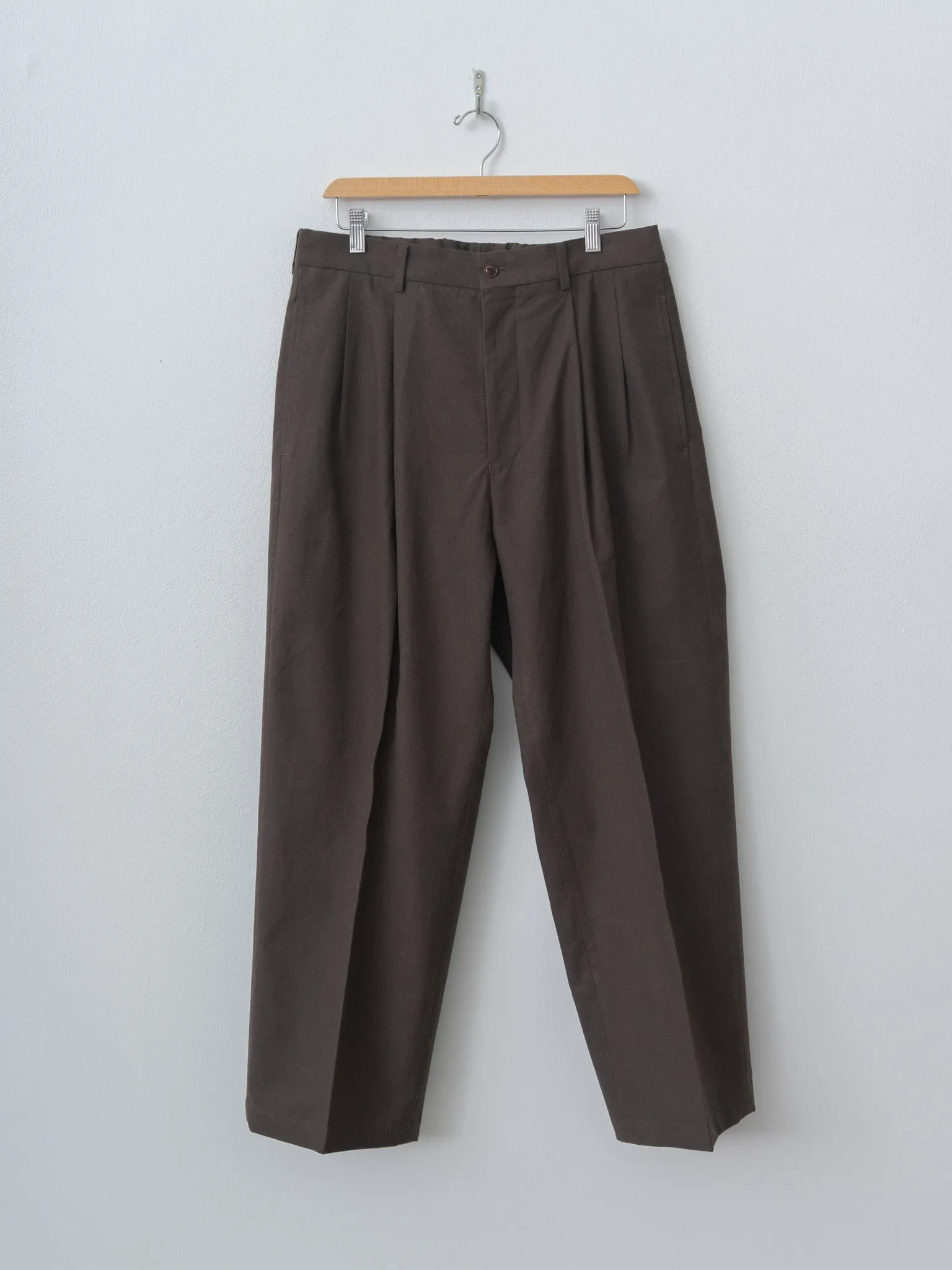 Double Pleated Trousers - Brown sold by Namu Shop