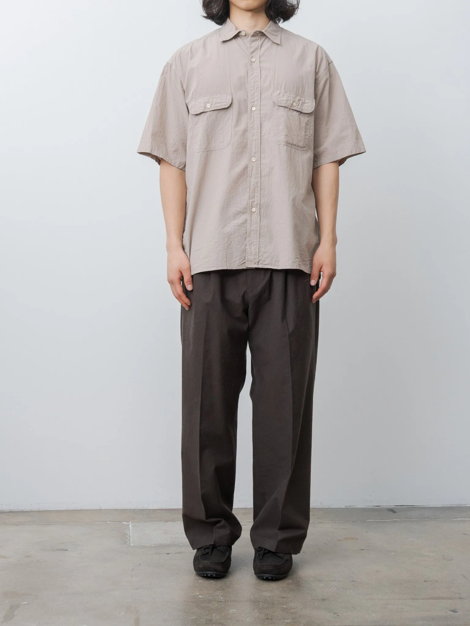 Double Pleated Trousers - Brown sold by Namu Shop product image thumbnail 2