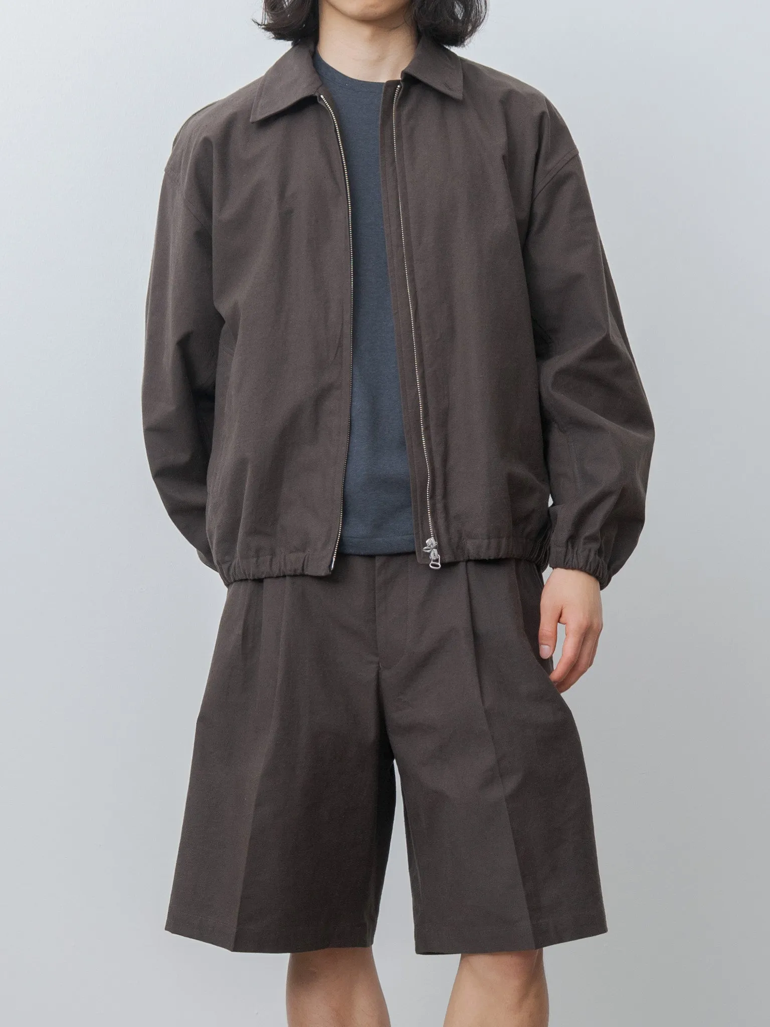 Zip Blouson - Brown sold by Namu Shop product image thumbnail 2