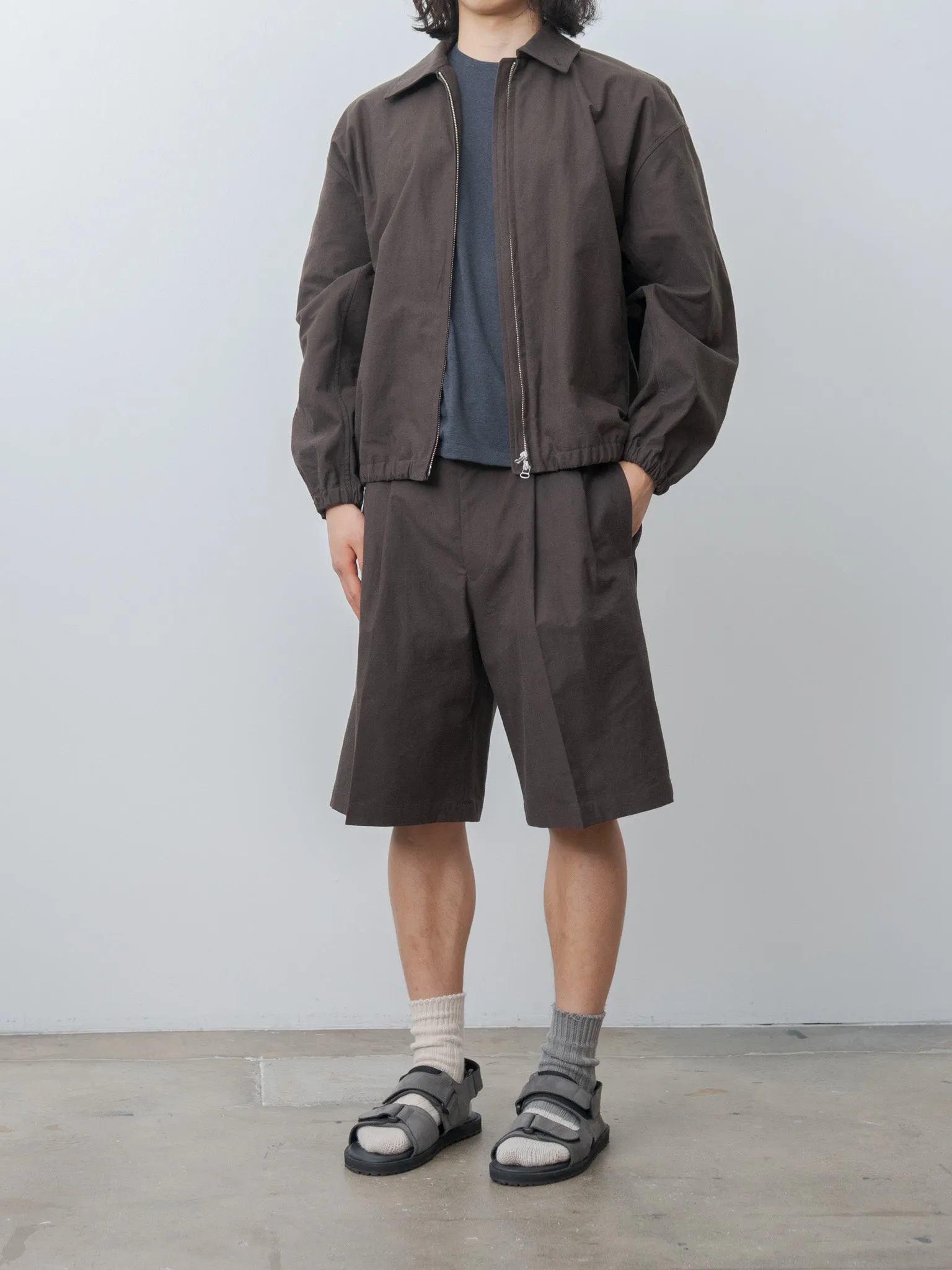 Zip Blouson - Brown sold by Namu Shop product image thumbnail 4