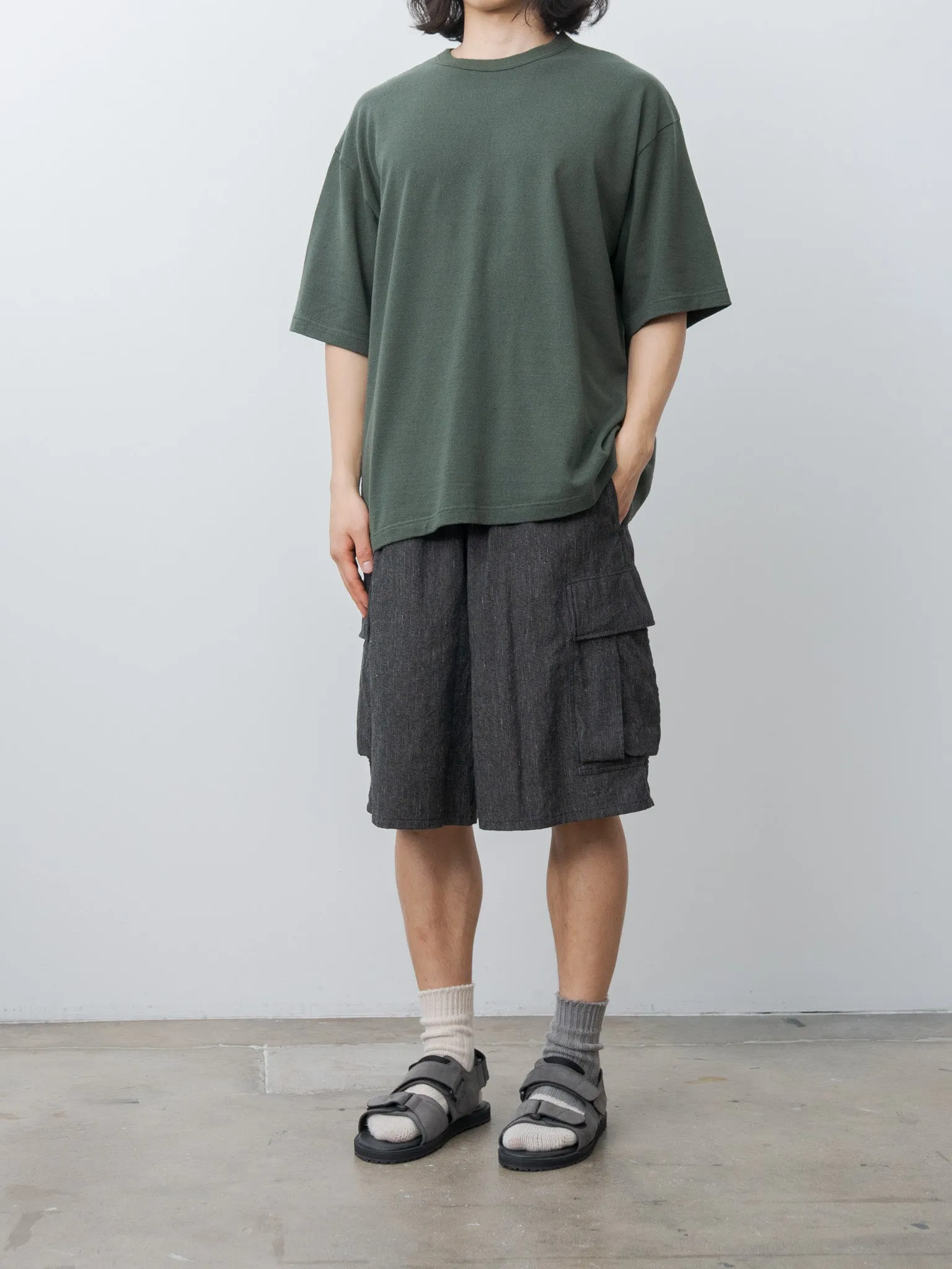 Cotton Mix Nep 6P Shorts - Black sold by Namu Shop product image thumbnail 3