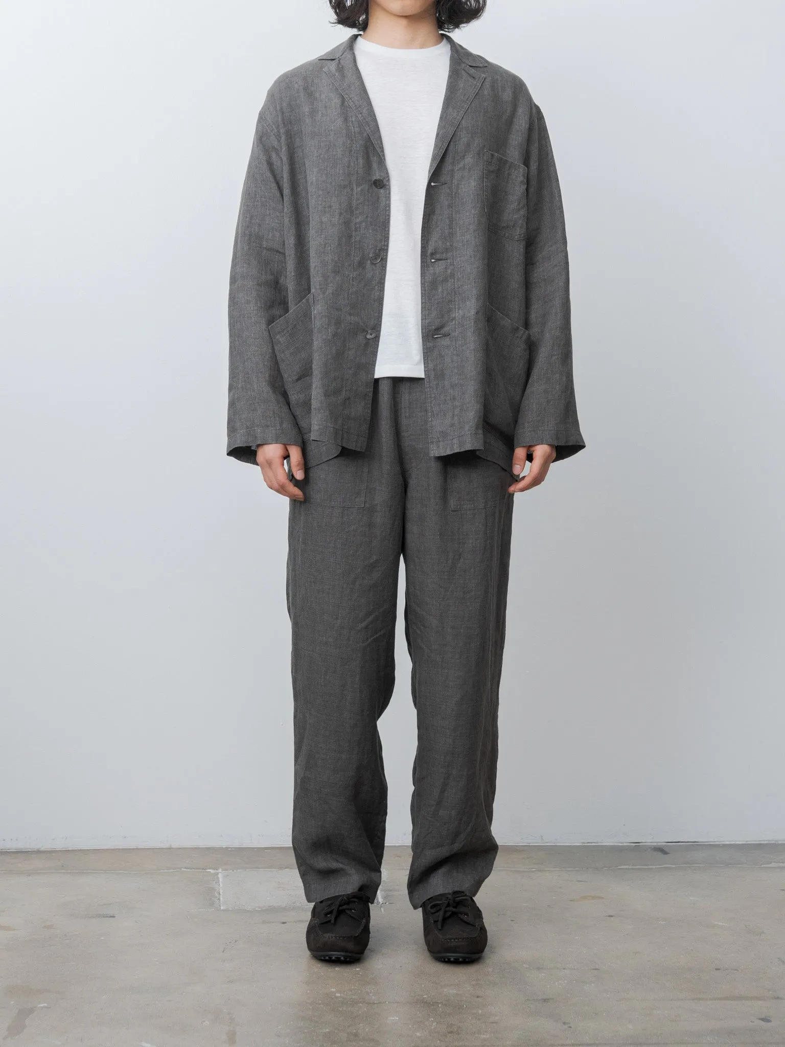 Linen Poplin Trousers - Sumi sold by Namu Shop product image thumbnail 2