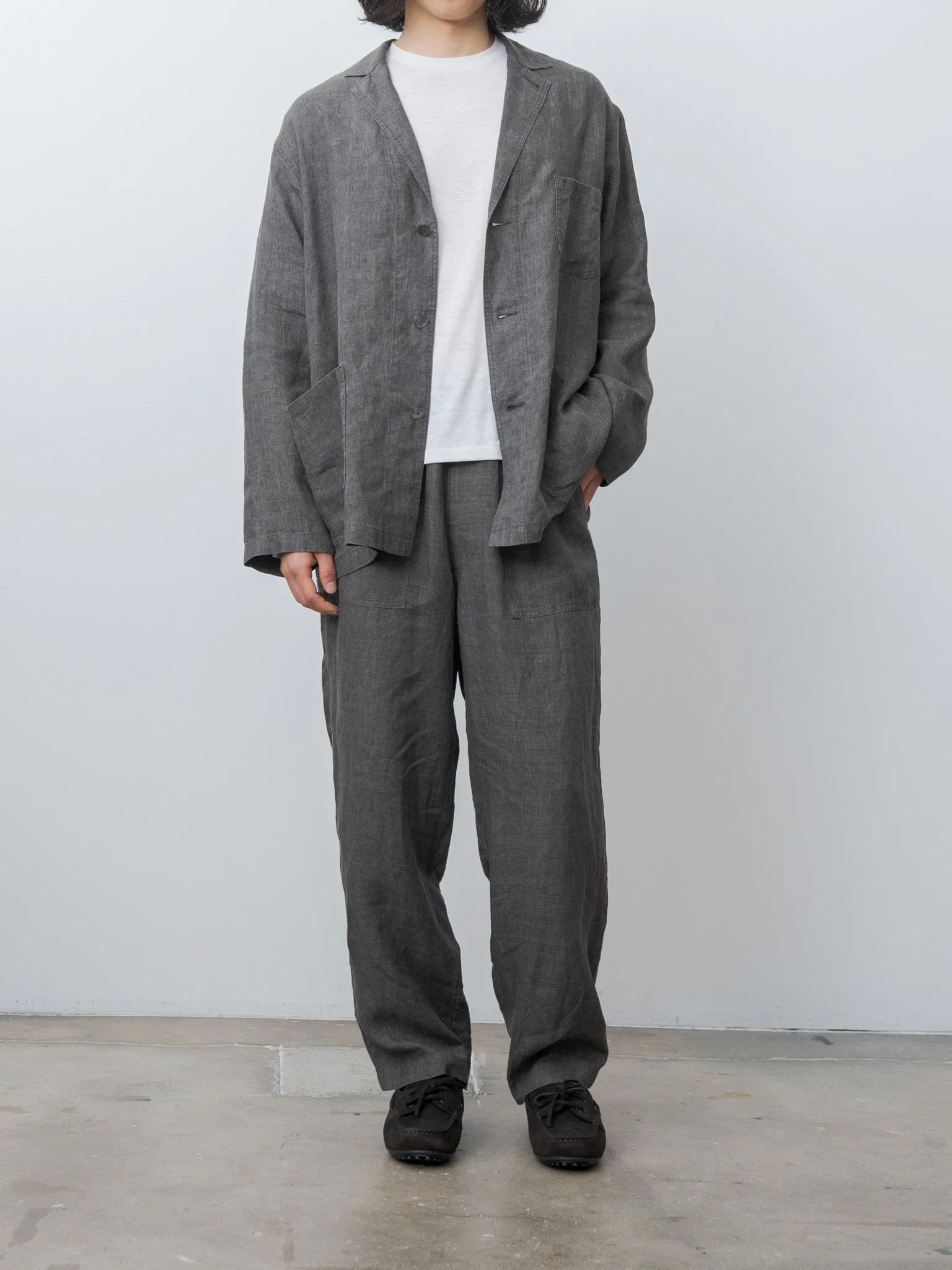 Linen Poplin Trousers - Sumi sold by Namu Shop product image thumbnail 3
