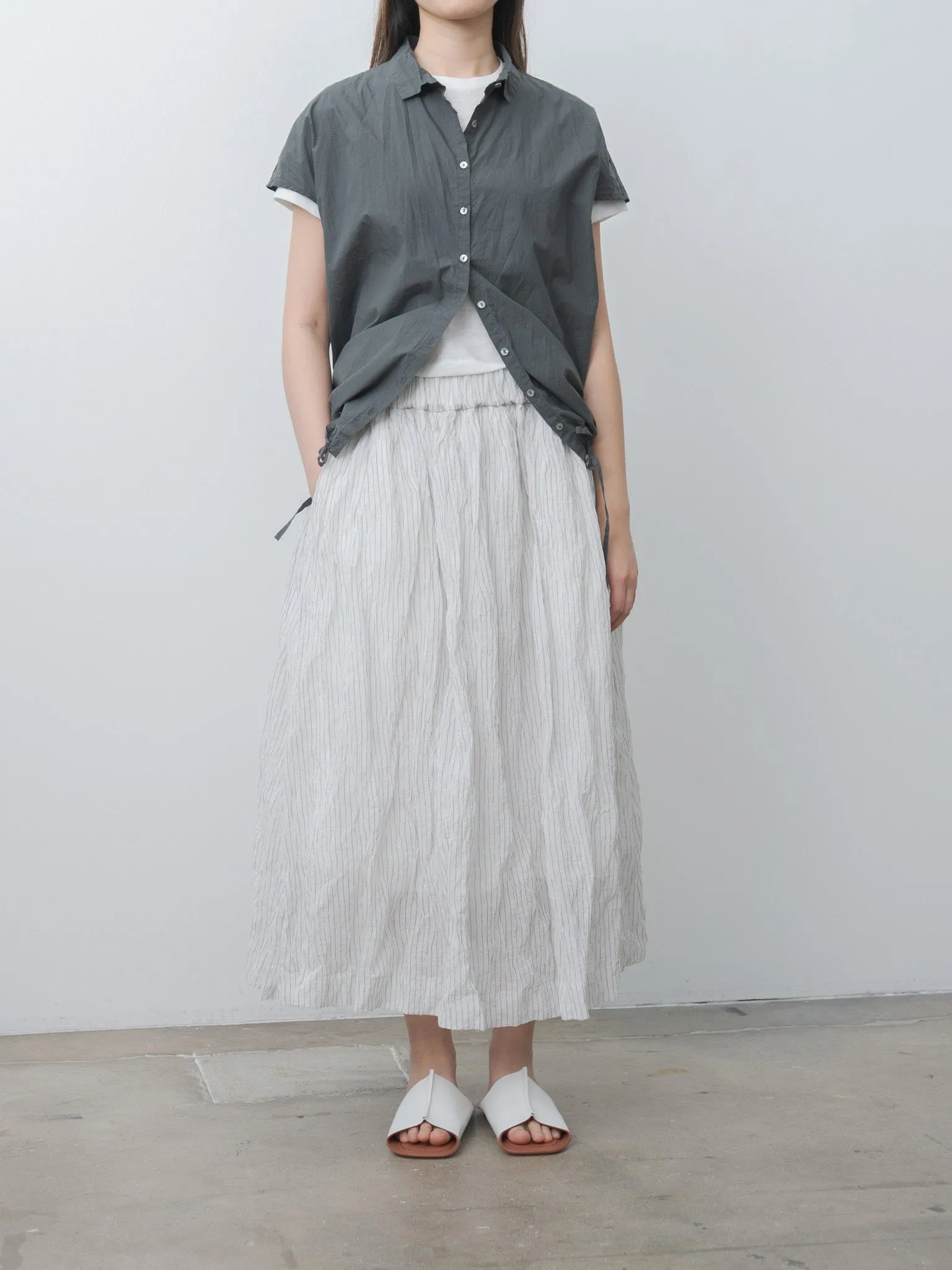 Short Sleeveless Shirt TC - Thyme sold by Namu Shop product image thumbnail 2