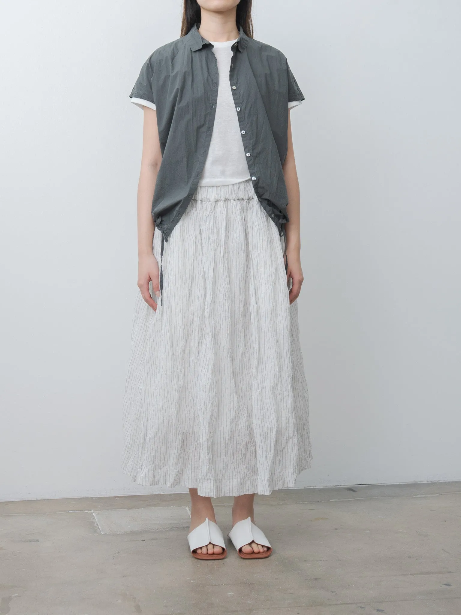 Short Sleeveless Shirt TC - Thyme sold by Namu Shop product image thumbnail 4