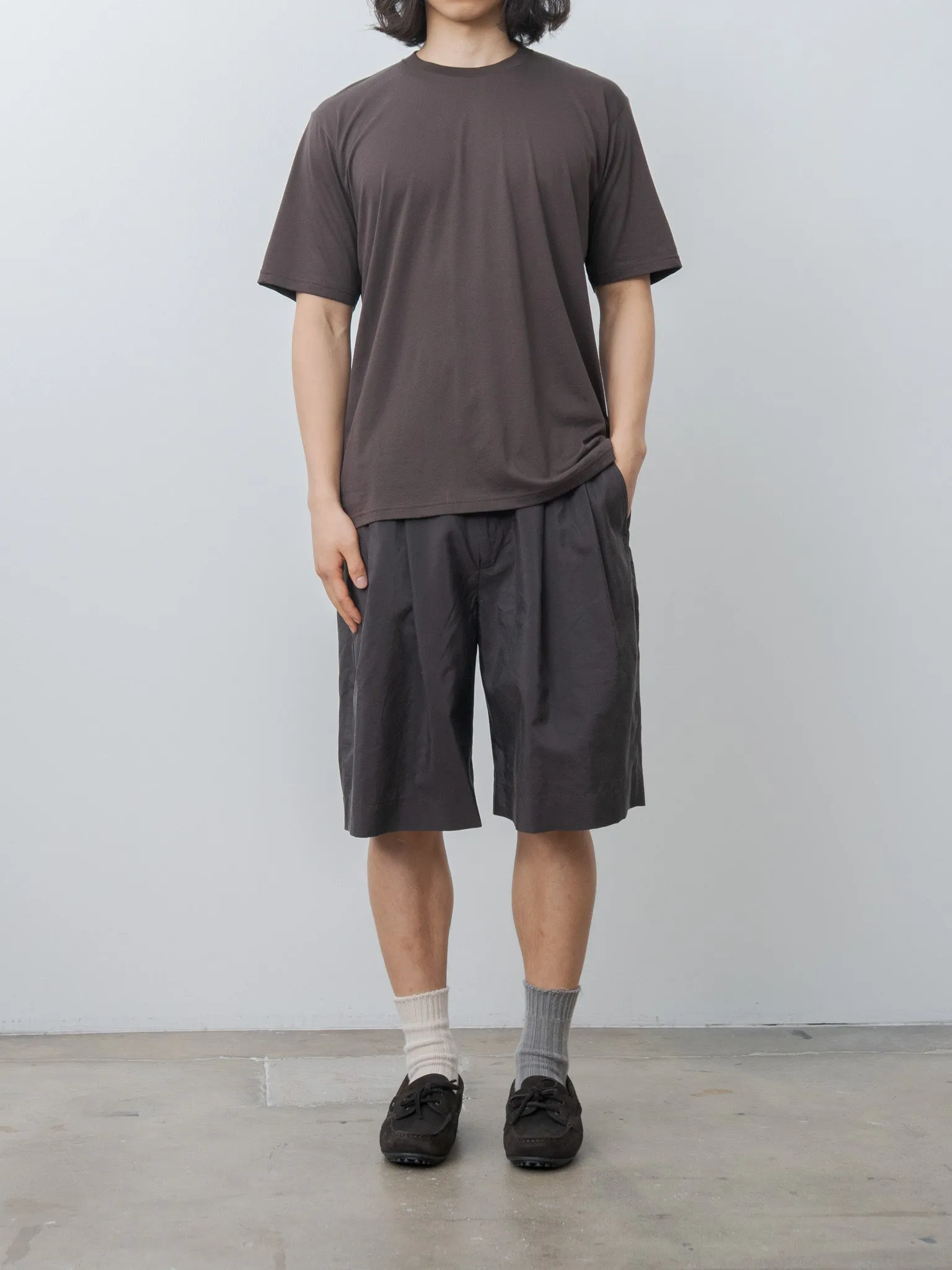 Suvin Cotton Basic Tee - Dark Brown sold by Namu Shop product image thumbnail 2
