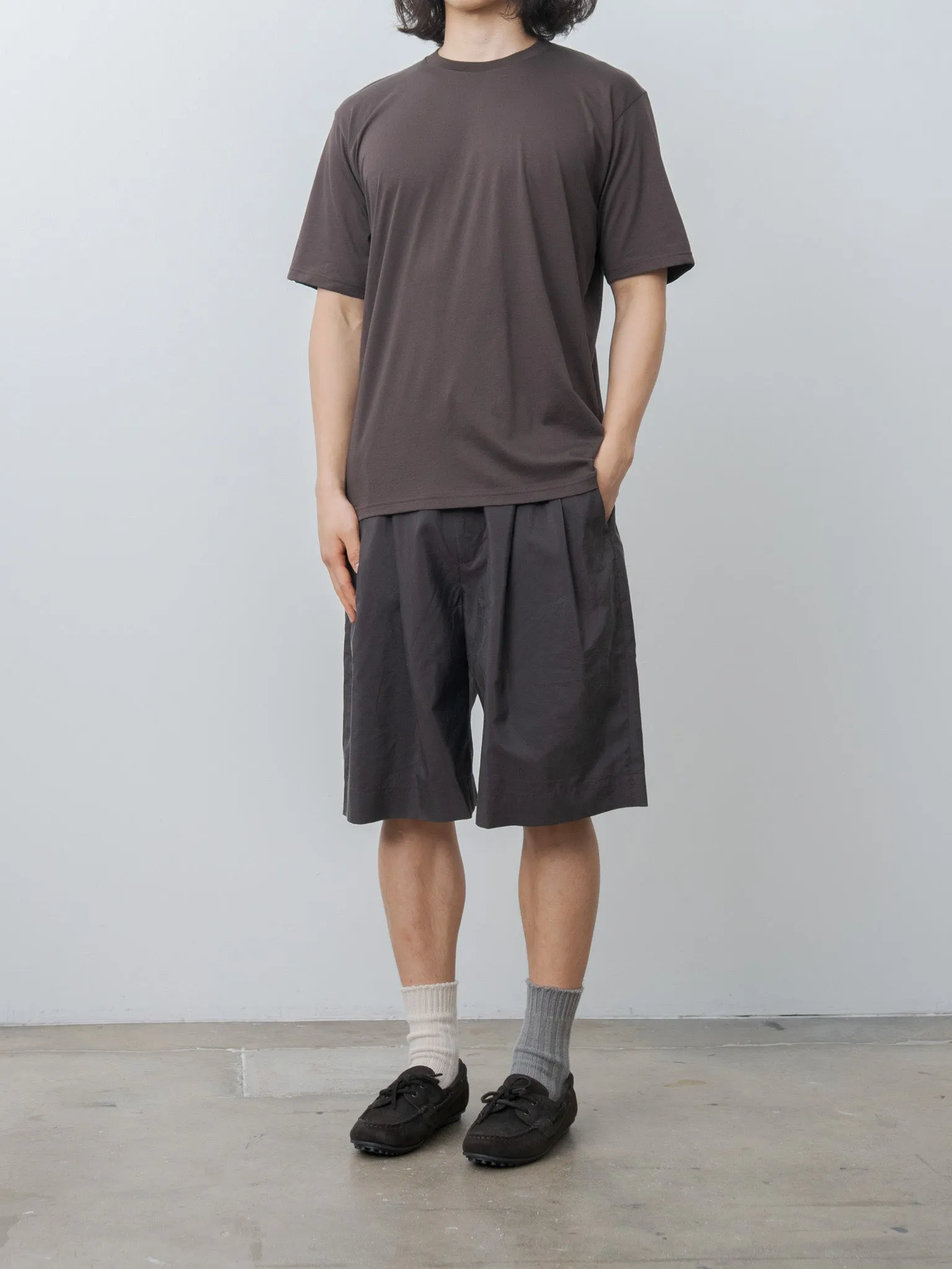 Suvin Cotton Basic Tee - Dark Brown sold by Namu Shop product image thumbnail 3