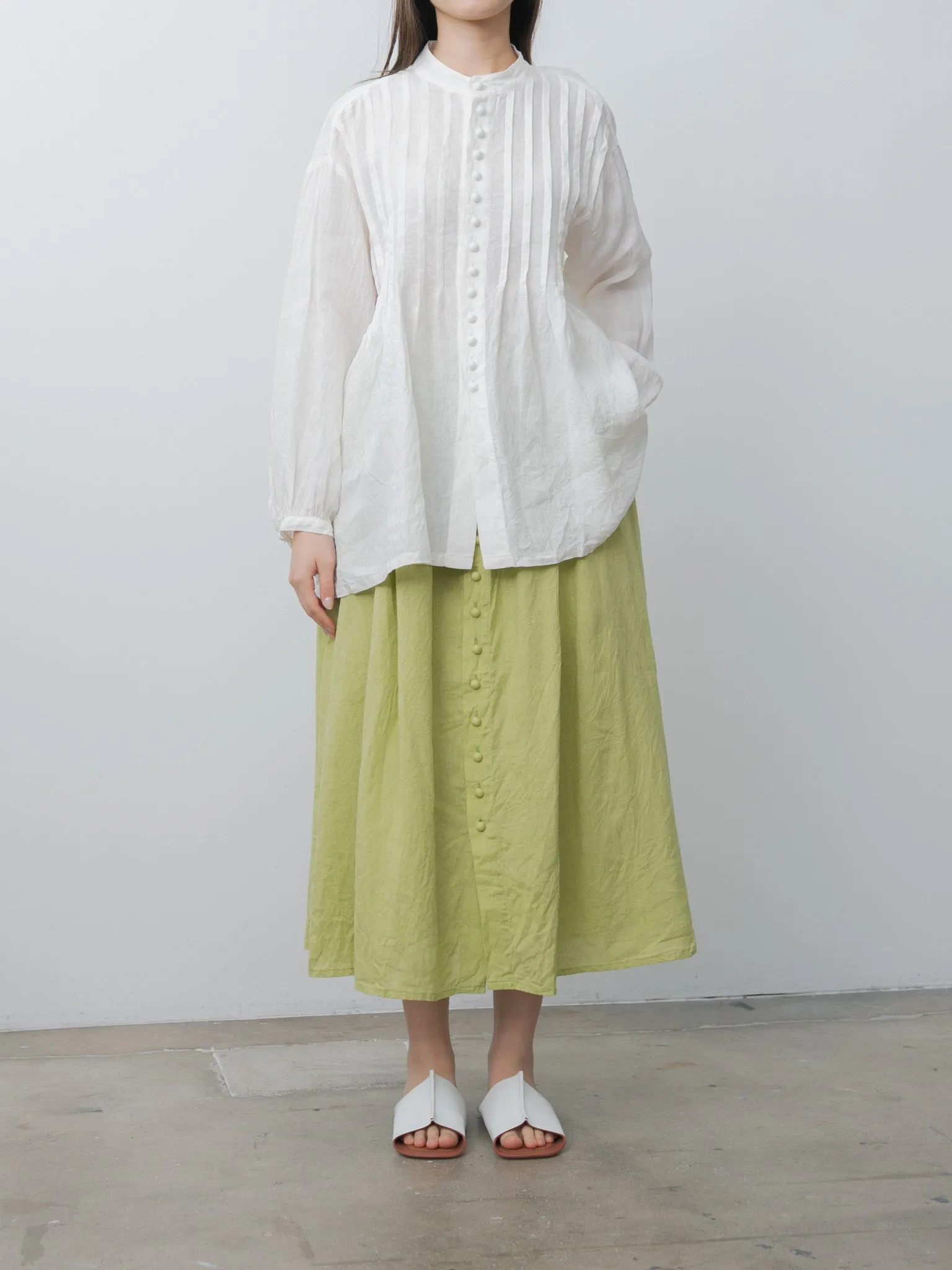 French Linen Shirt - White sold by Namu Shop product image thumbnail 3