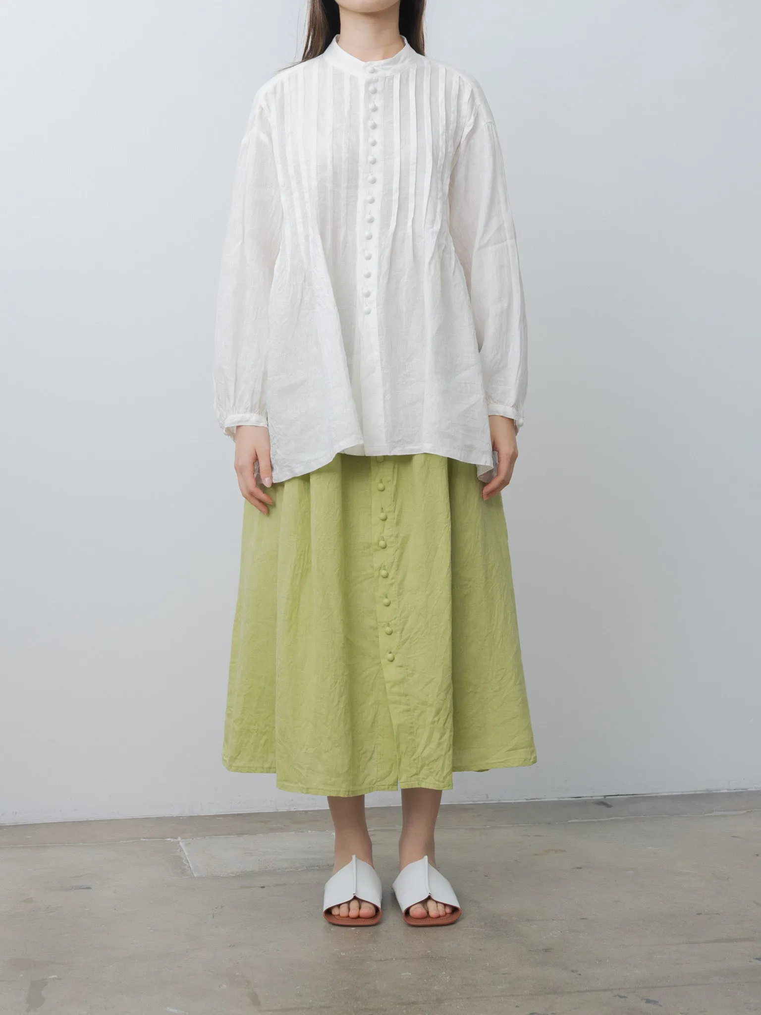 French Linen Shirt - White sold by Namu Shop product image thumbnail 2