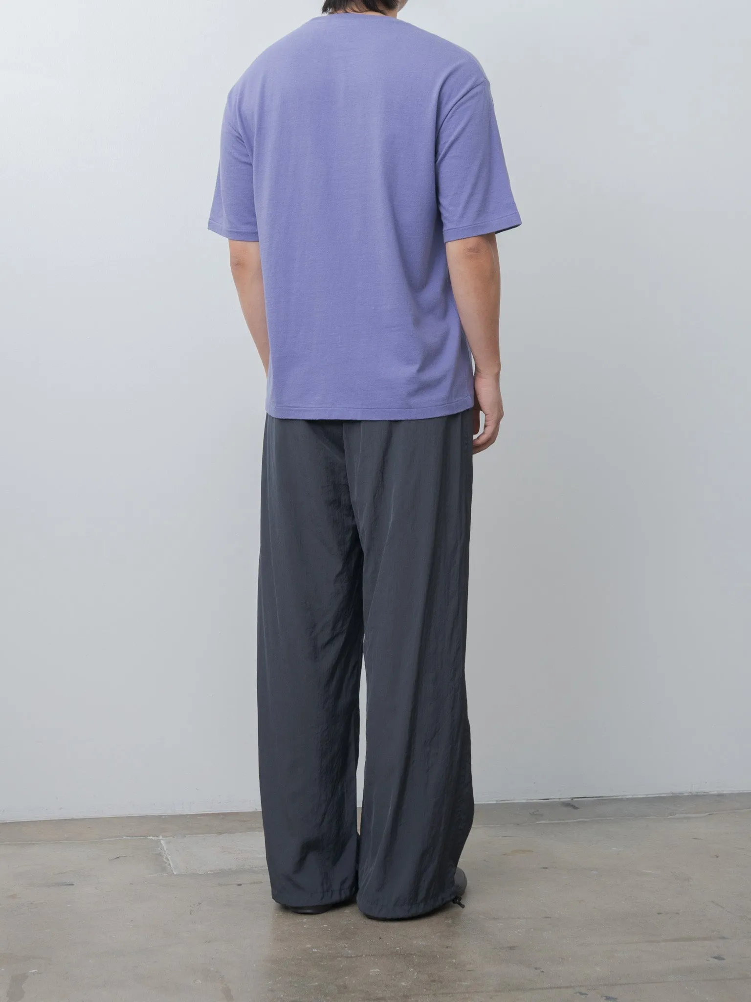 Silk Nylon 2Pleated Easy Pants - Dusty Navy sold by Namu Shop product image thumbnail 4