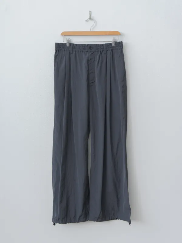 Silk Nylon 2Pleated Easy Pants - Dusty Navy made by Yoke