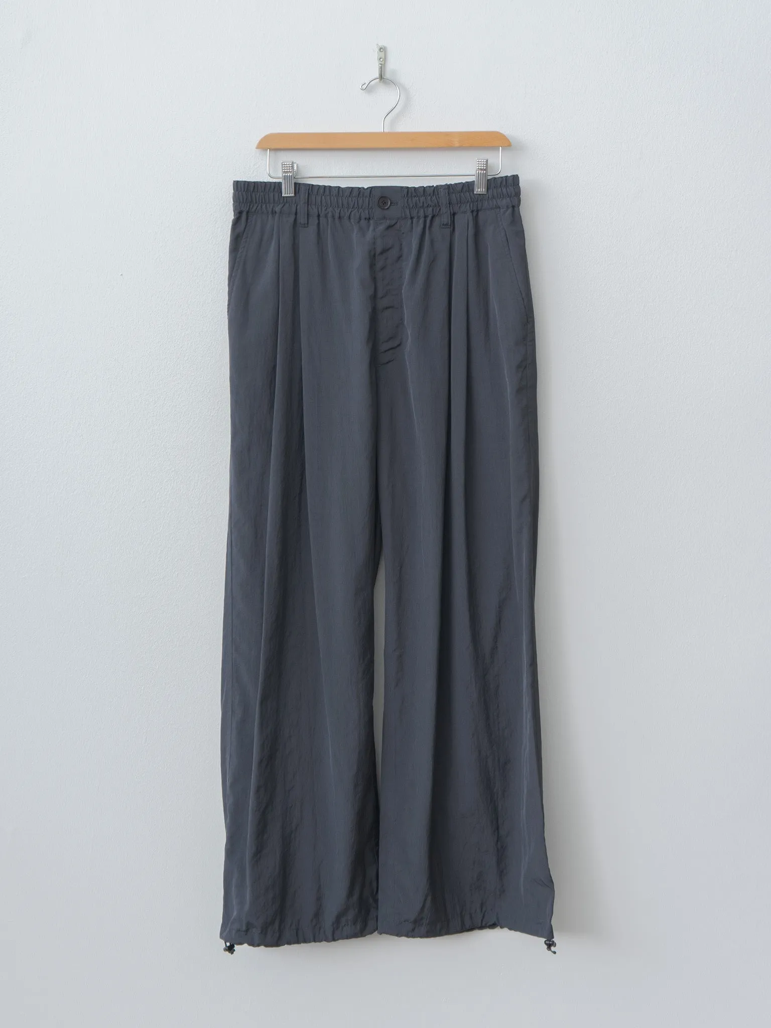 Silk Nylon 2Pleated Easy Pants - Dusty Navy sold by Namu Shop