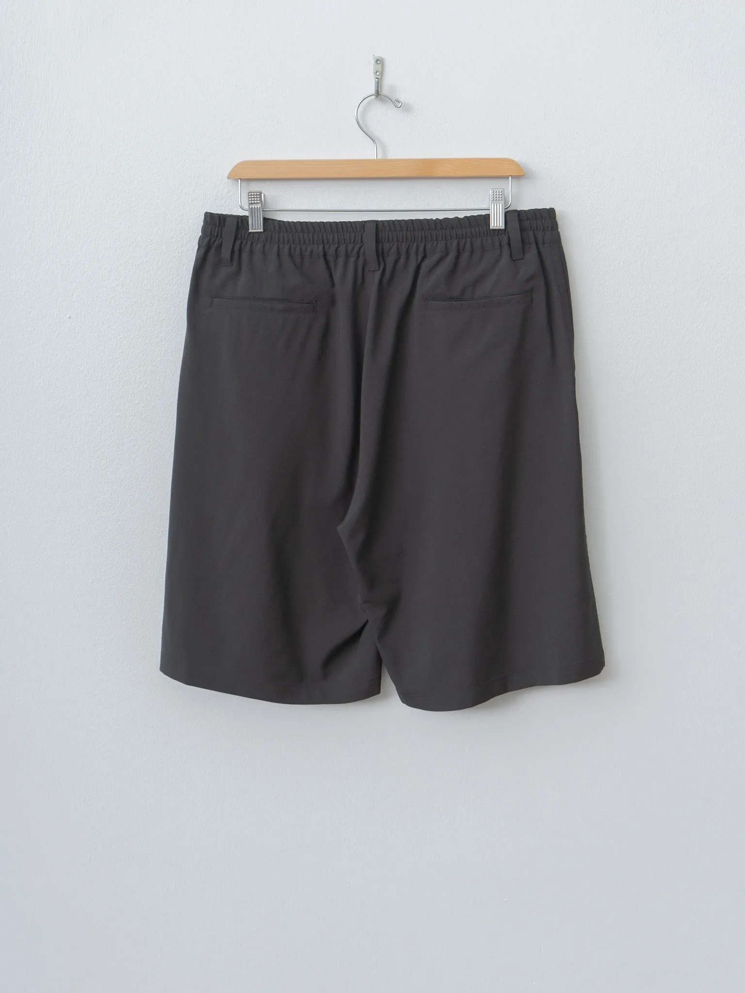 Wool Washer Tropical 2Pleated Easy Shorts - Carbon sold by Namu Shop product image thumbnail 3