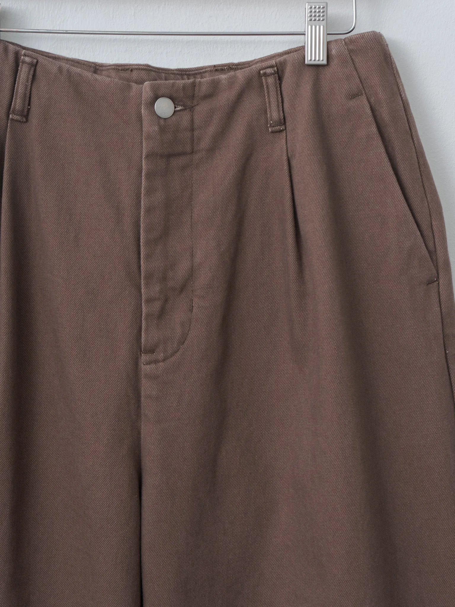 1pleated Wide Tapered Trousers - Brown sold by Namu Shop product image thumbnail 5