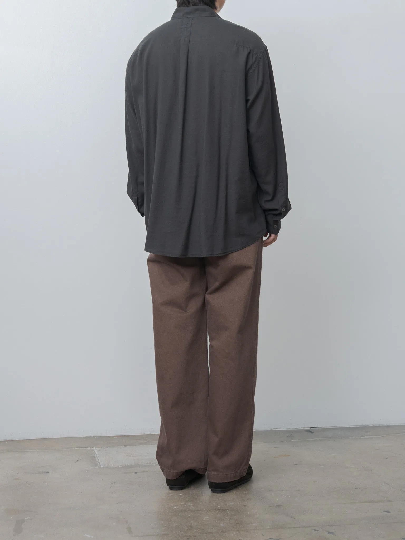 1pleated Wide Tapered Trousers - Brown sold by Namu Shop product image thumbnail 4