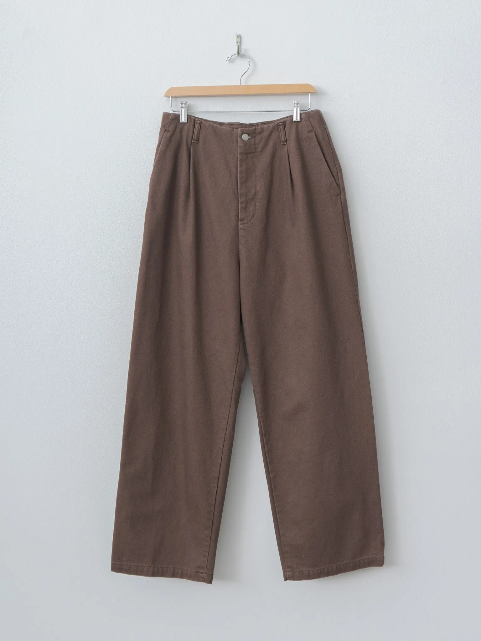 1pleated Wide Tapered Trousers - Brown sold by Namu Shop