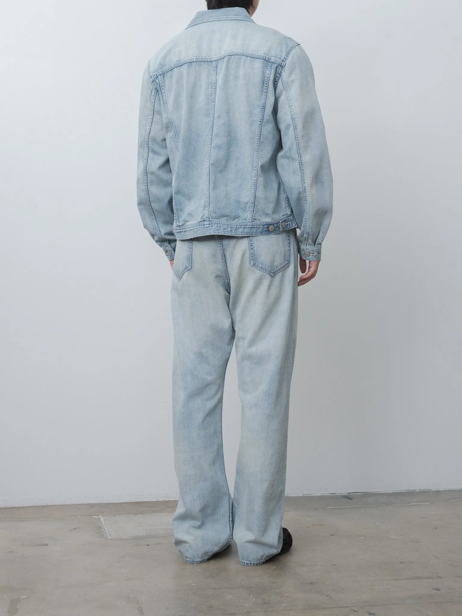 Faded Selvedge Light Denim Pants - Light Indigo sold by Namu Shop product image thumbnail 4