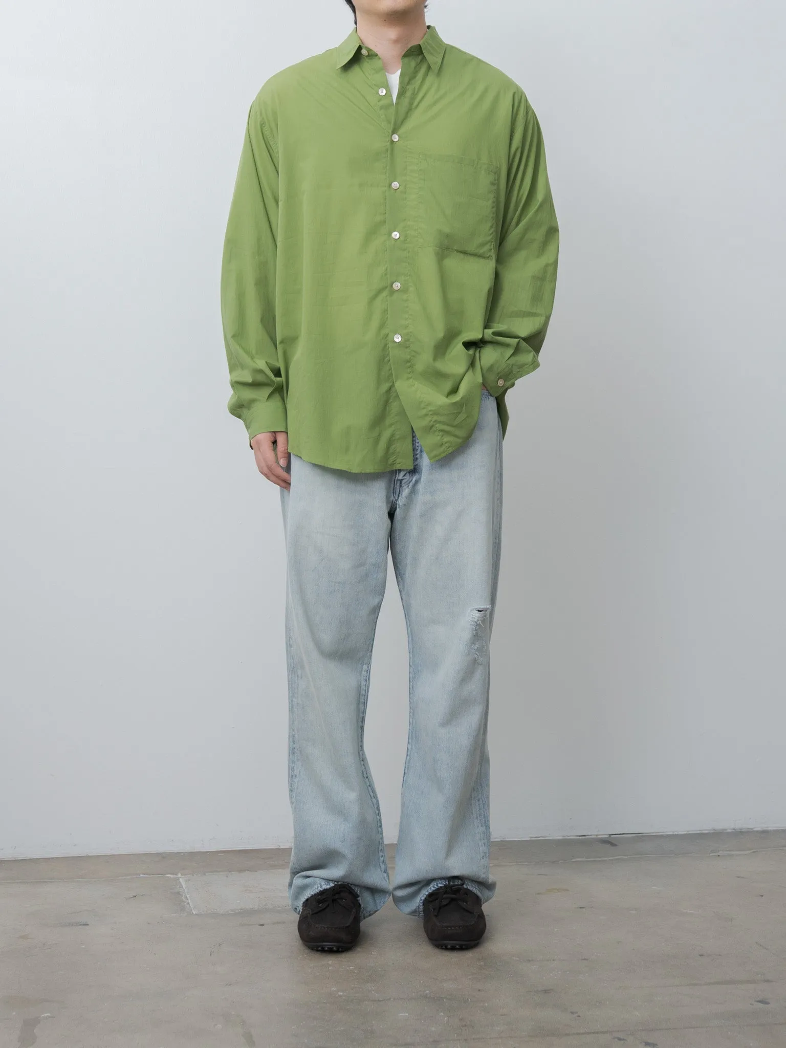 Faded Selvedge Light Denim Pants - Light Indigo sold by Namu Shop product image thumbnail 5
