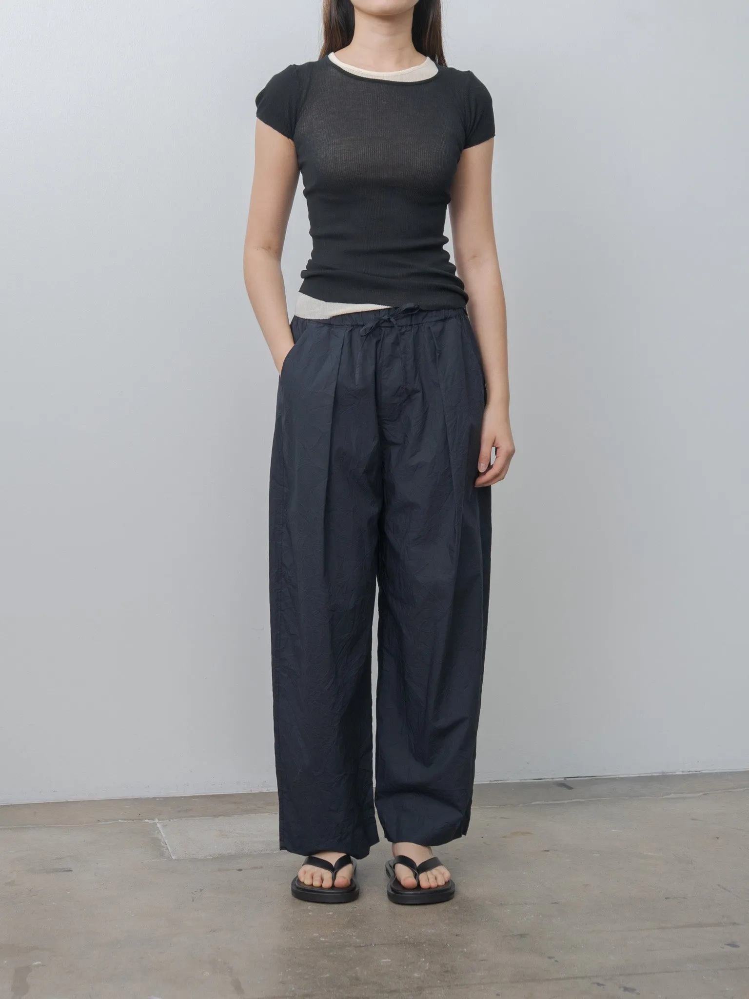 Tucked Pull-on Pants - Navy sold by Namu Shop product image thumbnail 2