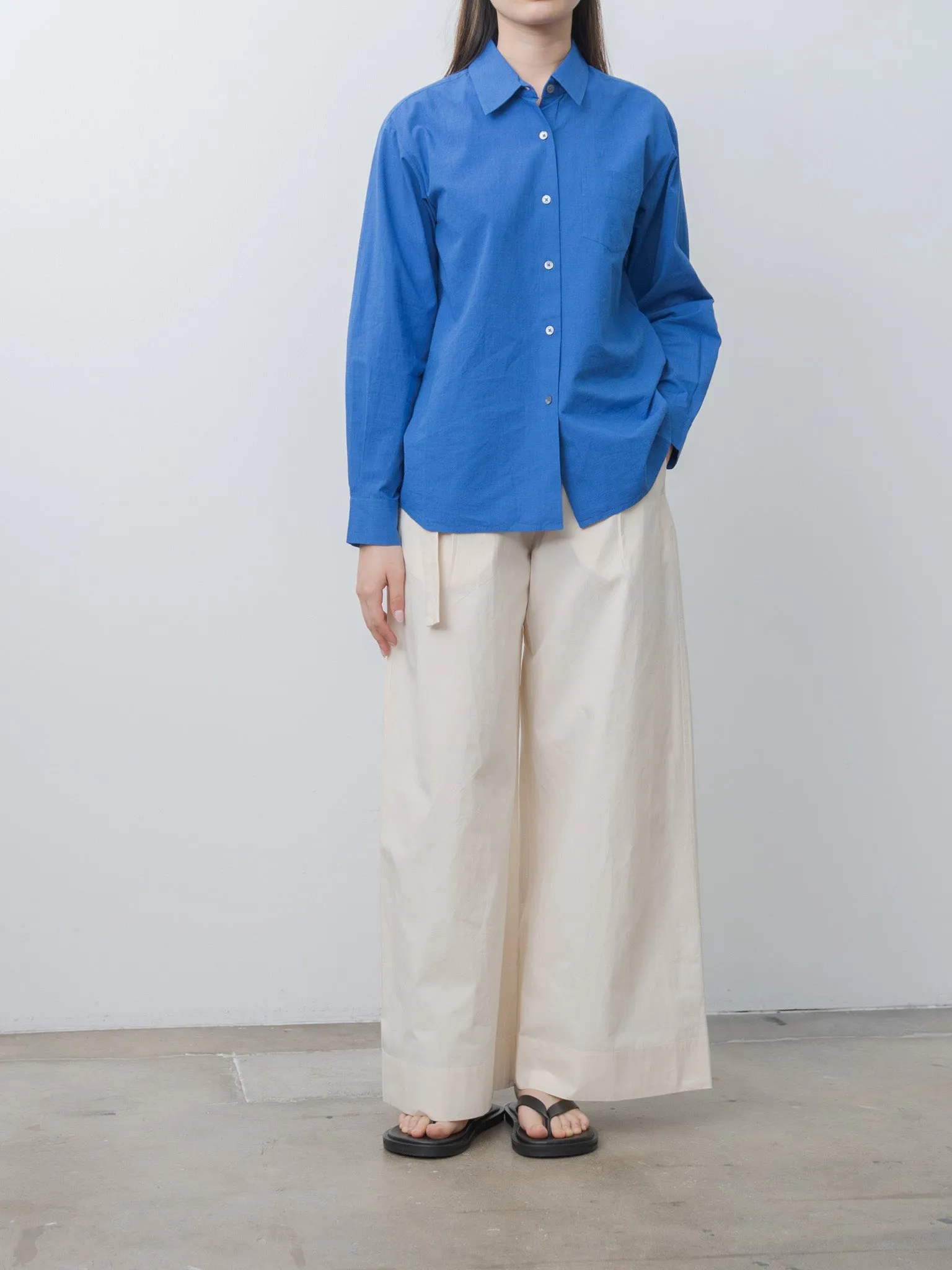 Chrisly Shirt - Blue Cotton Fil-a-Fil sold by Namu Shop product image thumbnail 2
