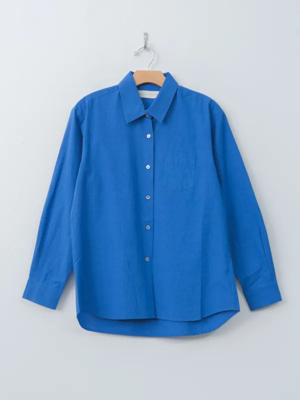 Chrisly Shirt - Blue Cotton Fil-a-Fil made by Namu Shop
