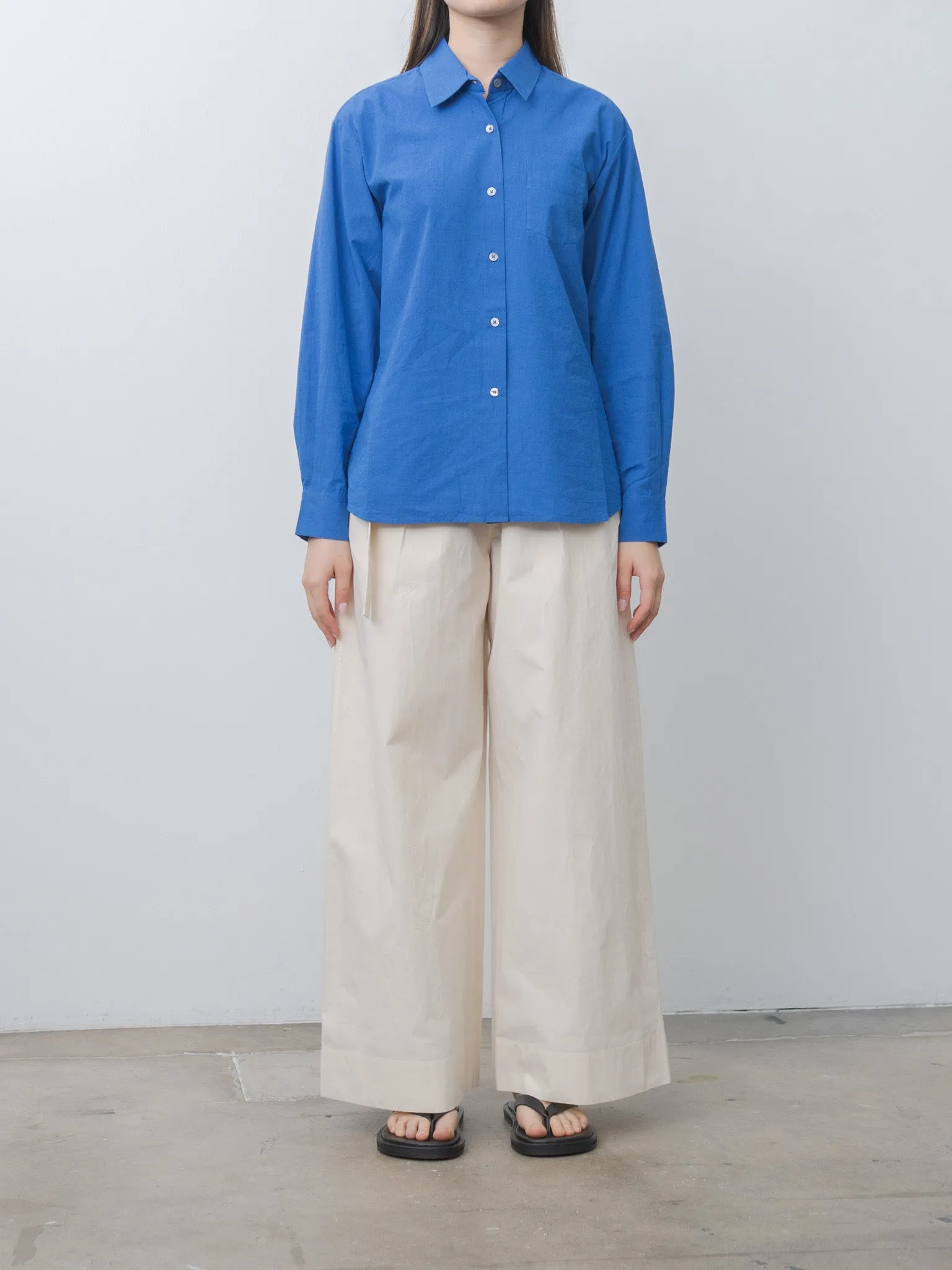 Chrisly Shirt - Blue Cotton Fil-a-Fil sold by Namu Shop product image thumbnail 3