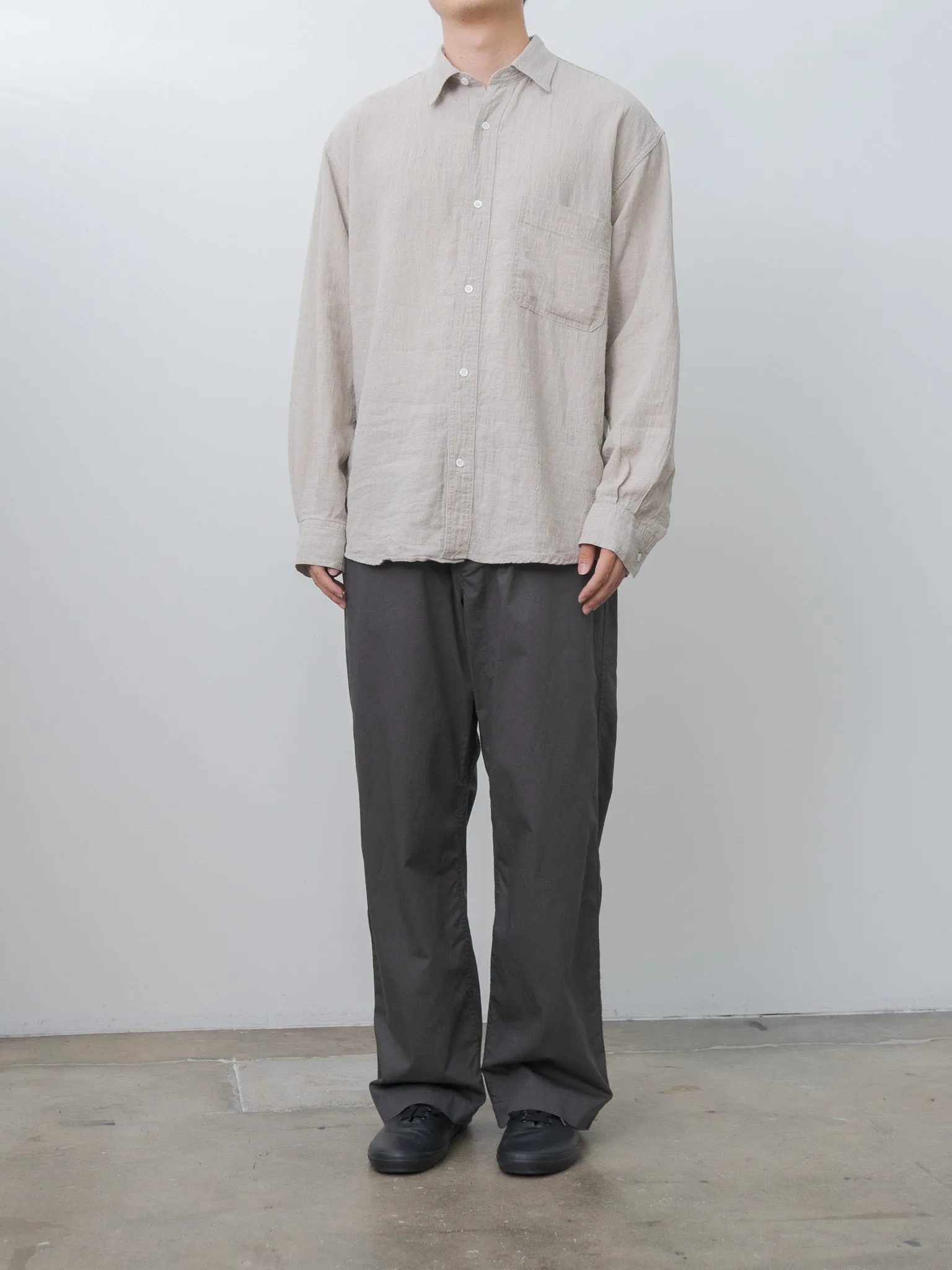 Linen Work Shirt - Natural sold by Namu Shop product image thumbnail 3