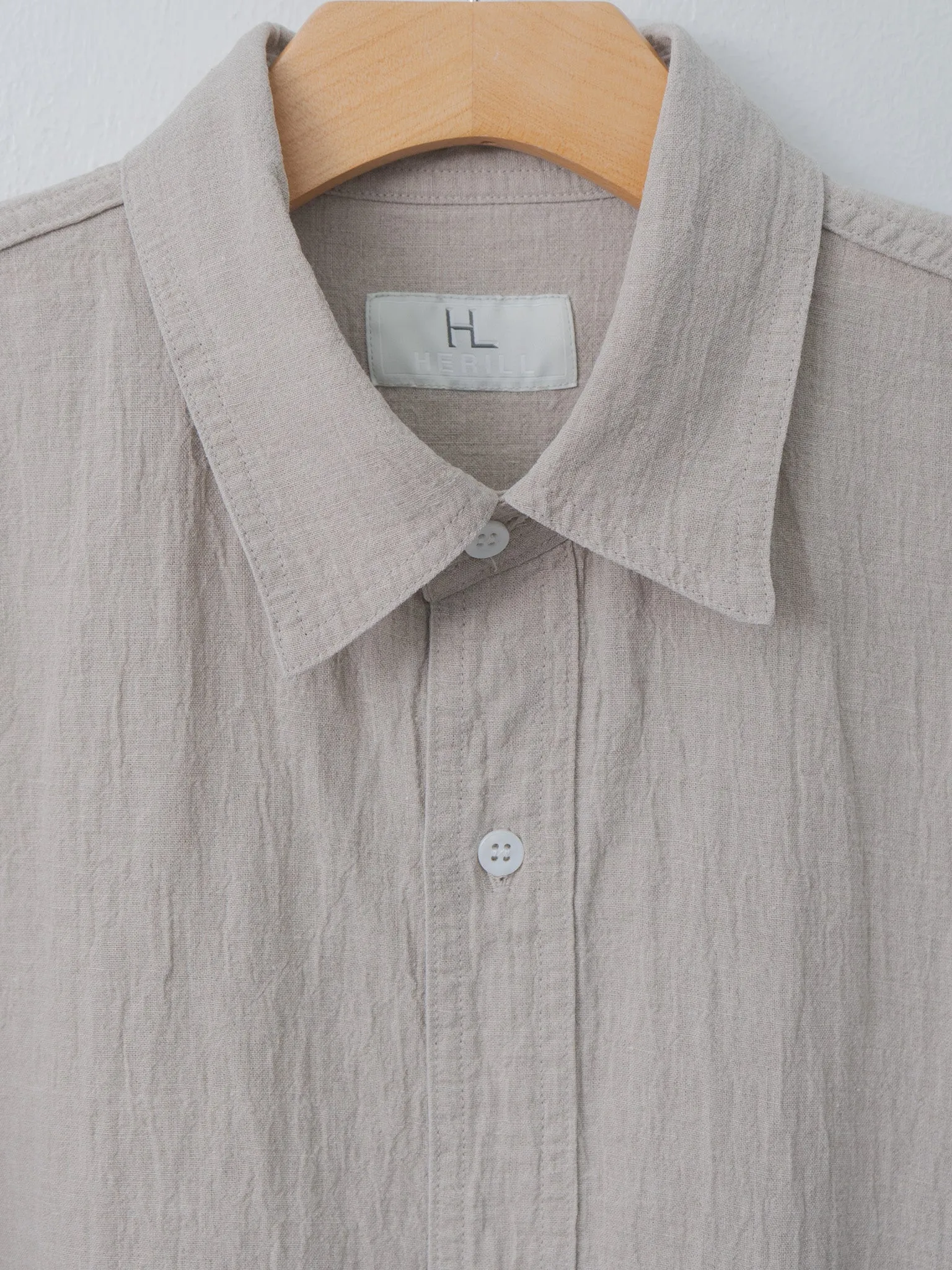 Linen Work Shirt - Natural sold by Namu Shop product image thumbnail 5