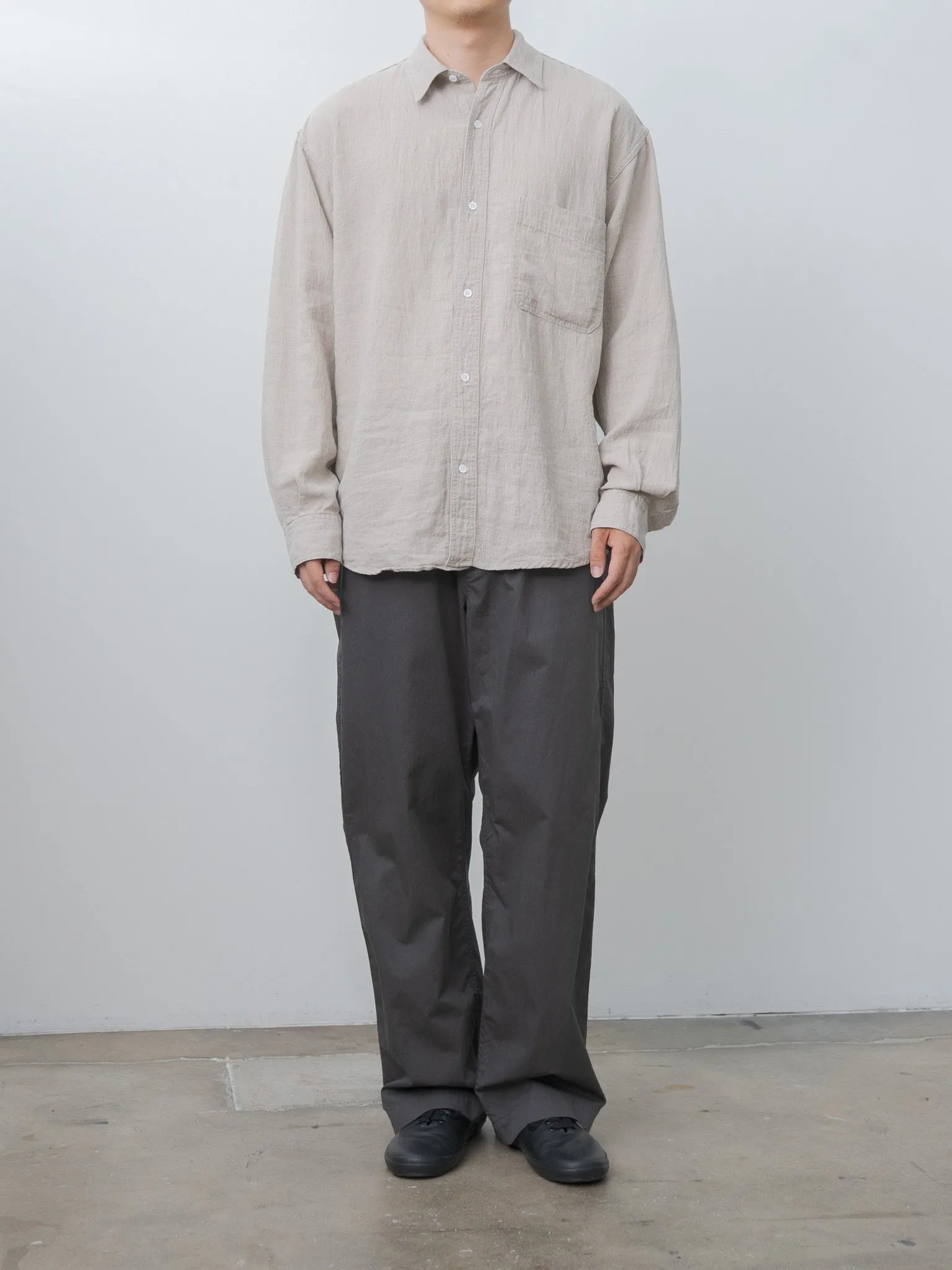 Linen Work Shirt - Natural sold by Namu Shop product image thumbnail 2