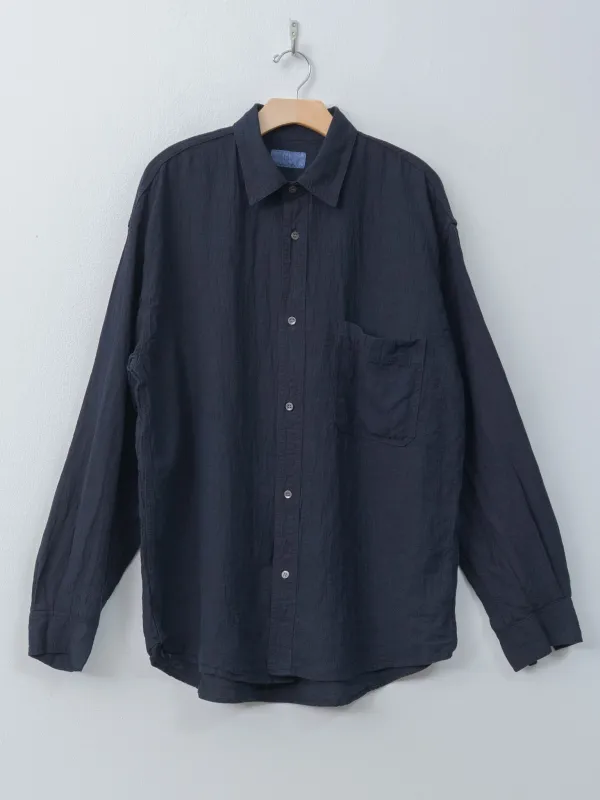 Linen Work Shirt - Navy made by Herill