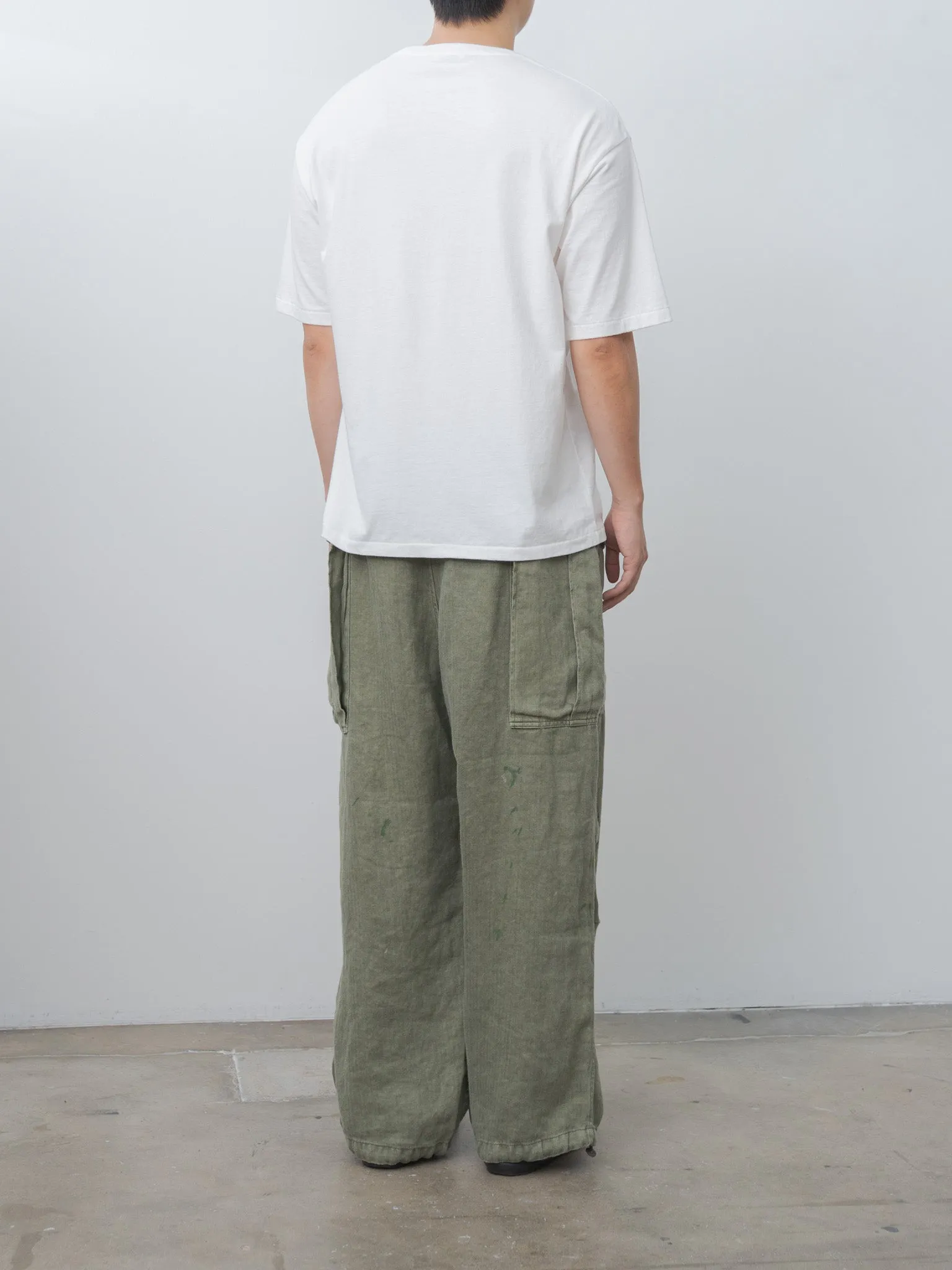 HBT Linen Cargo Pants - Olive Drab sold by Namu Shop product image thumbnail 5