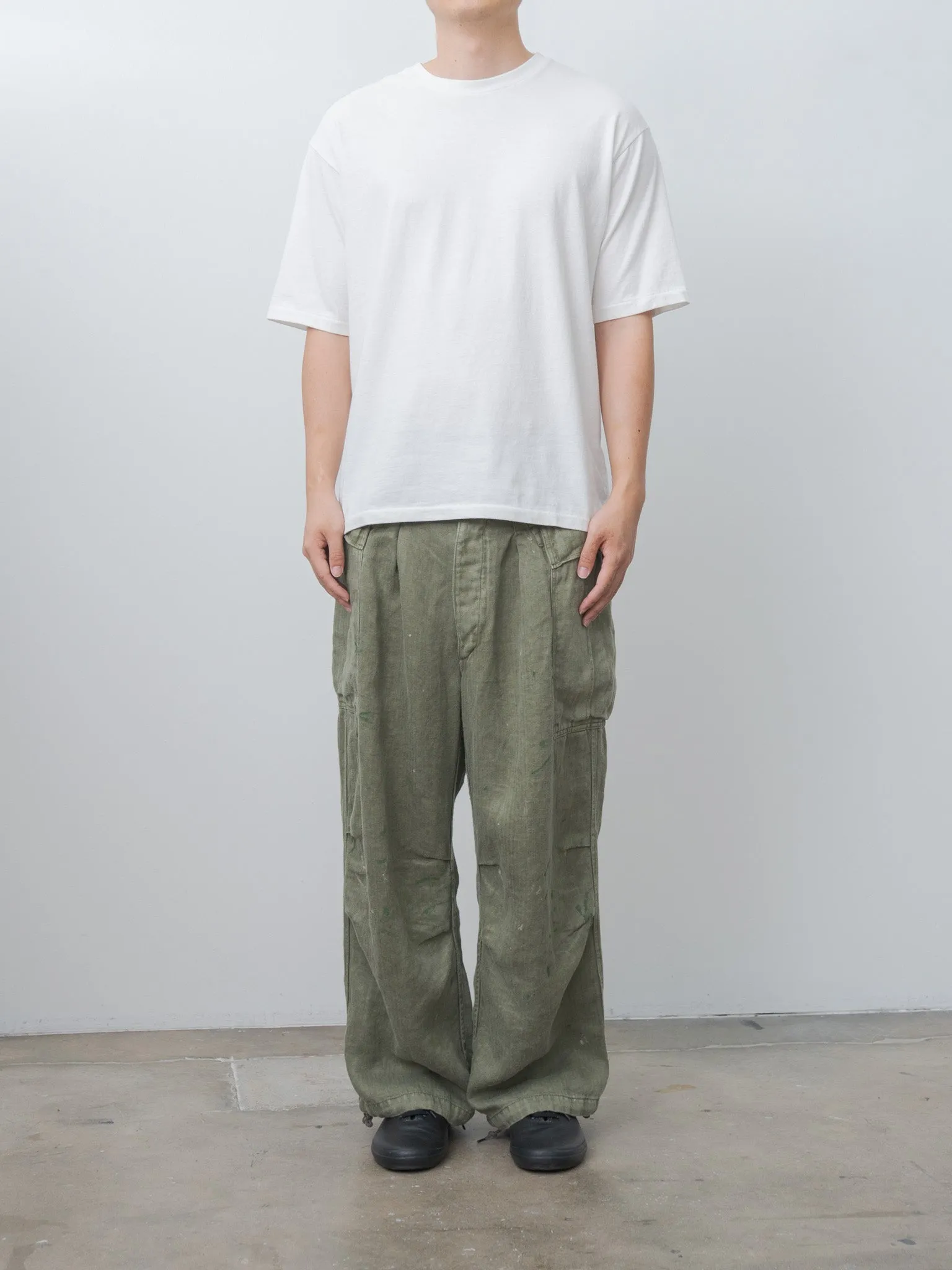 HBT Linen Cargo Pants - Olive Drab sold by Namu Shop product image thumbnail 2