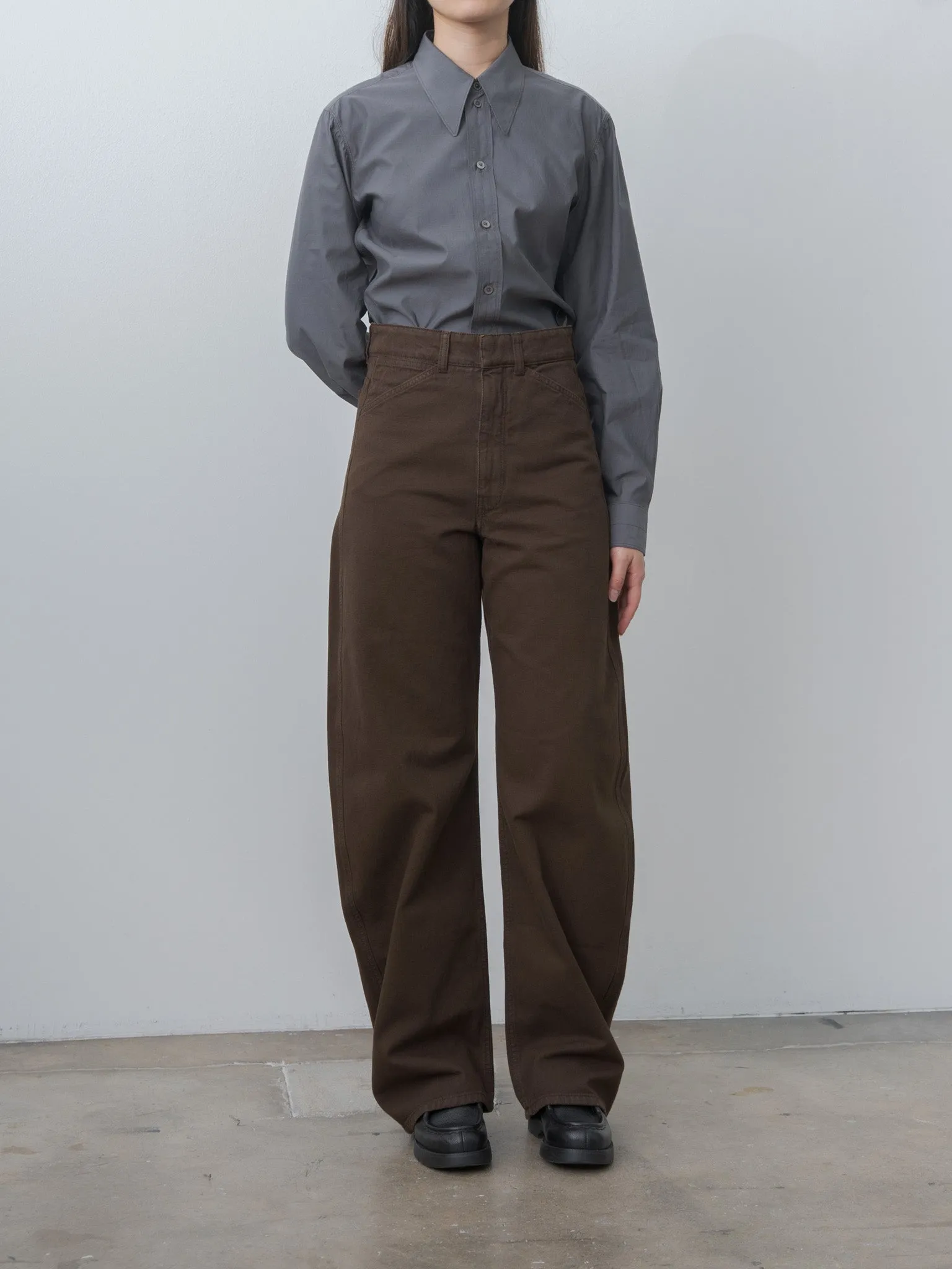 Pointed Collar Shirt - Steel sold by Namu Shop product image thumbnail 2