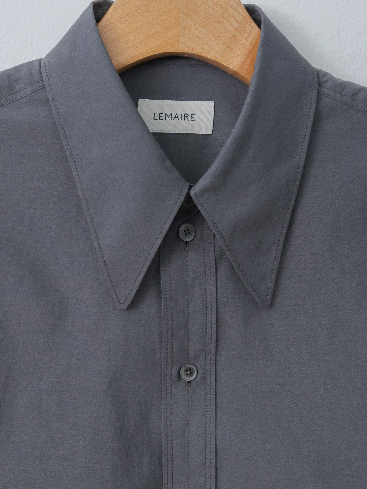 Pointed Collar Shirt - Steel sold by Namu Shop product image thumbnail 4