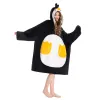 OLAOLA Penguin Wearable Blanket Hoodie Animals Onesie Oversized Soft Homwear With Giant Pocket For Adult sold by OLAOLA
