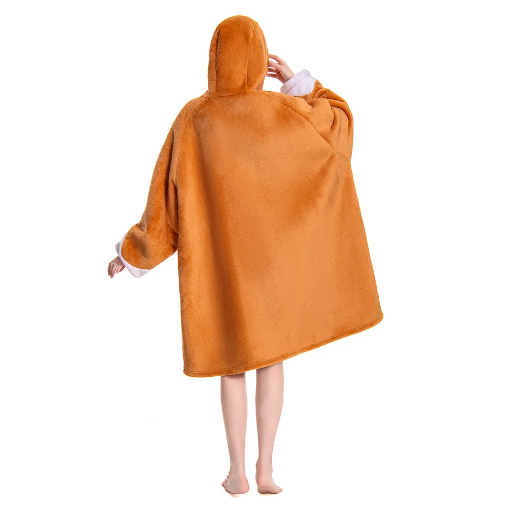 OLAOLA Gingerbread Man Wearable Blanket Hoodie Animals Onesie Christmas Soft Homewear With Pocket For Adult sold by OLAOLA product image thumbnail 2