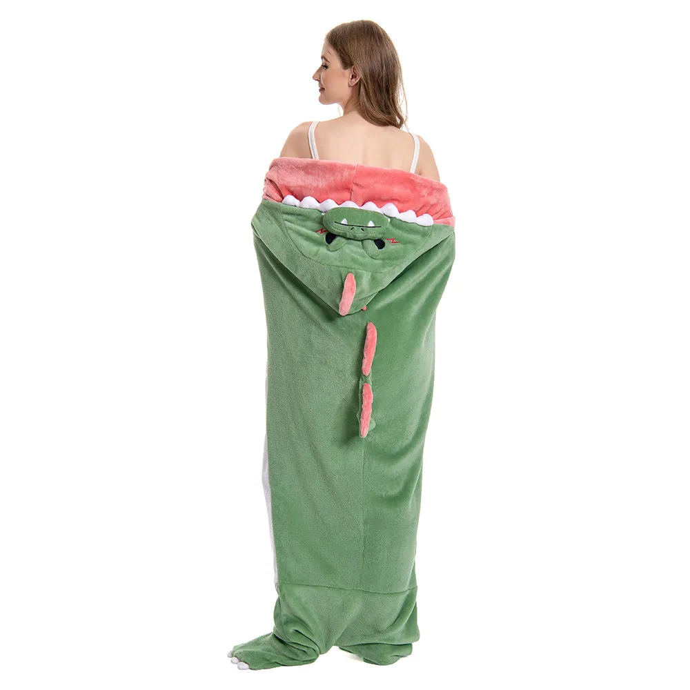 OLAOLA Unisex Adult Plush Dinosaur Blanket Animals Onesie Pajamas Wearable Warm Home One-Piece Sleepwear sold by OLAOLA product image thumbnail 2