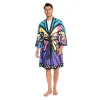 OLAOLA Men Lightweight Kimono Robe Butterfly Printed Pattern Beach Smock Animal Onesie Bathrobe Soft Casual Cloak sold by OLAOLA