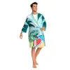 OLAOLA Men Dinosaur Robe Beach Jacket Adult Smock Printed Pattern Animal Onesie Bathrobe Soft Casual Outwear sold by OLAOLA