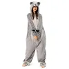 OLAOLA Unisex Adult Plush Cat Animals Onesie Pajamas Warm Home One-Piece Sleepwear sold by OLAOLA