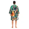 OLAOLA Men Raccoon Kimono Robe Bathrobe Summer Printed Beach Smock Lightweight Outwear Open Front Long Cardigan Cloak sold by OLAOLA
