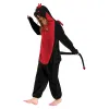 OLAOLA Unisex Adult Plush Black Dragon Animals Onesie Pajamas Warm Home One-Piece Sleepwear sold by OLAOLA