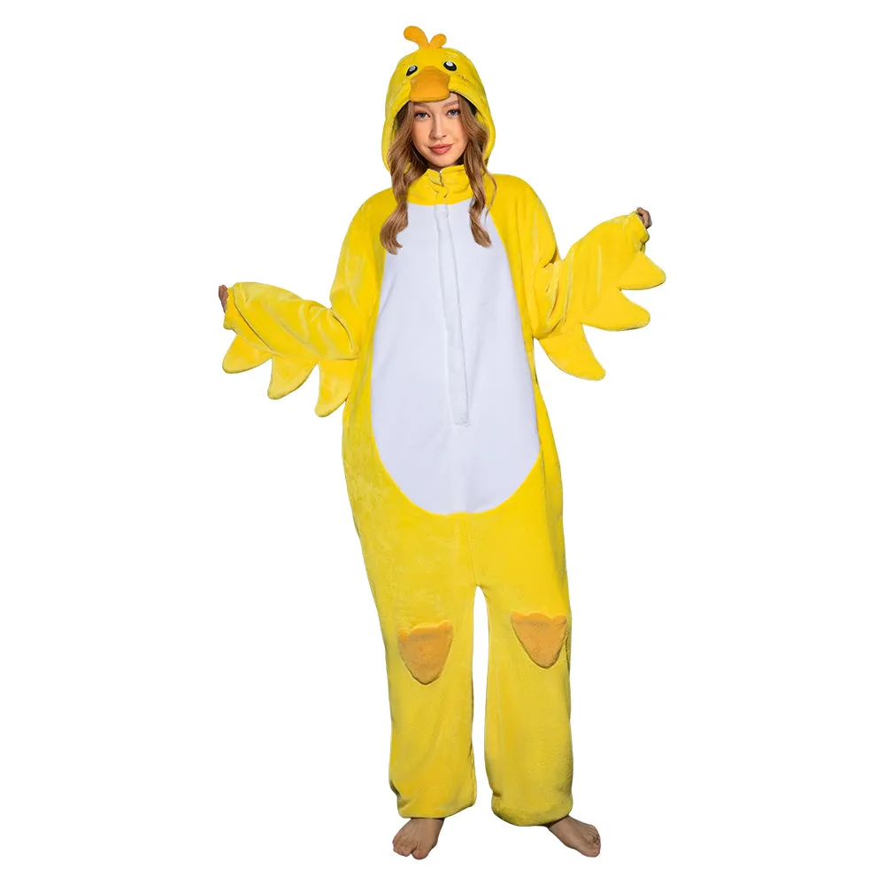 OLAOLA Unisex Adult Plush Yellow Duck Animals Onesie Pajamas Warm Home One-Piece Sleepwear sold by OLAOLA product image thumbnail 4