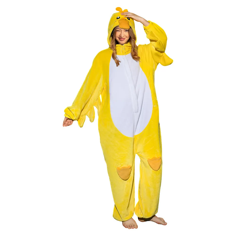 OLAOLA Unisex Adult Plush Yellow Duck Animals Onesie Pajamas Warm Home One-Piece Sleepwear sold by OLAOLA product image thumbnail 5