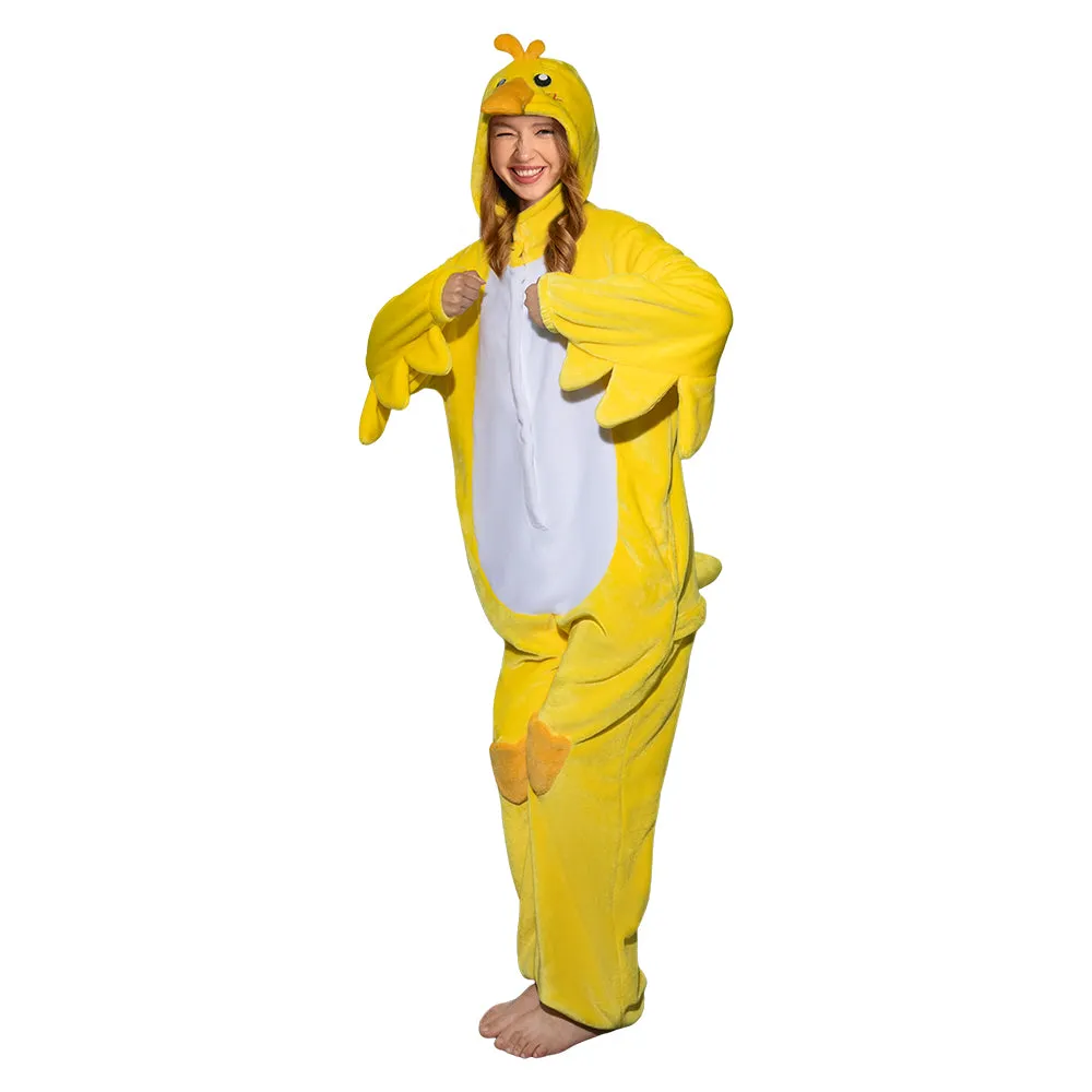 OLAOLA Unisex Adult Plush Yellow Duck Animals Onesie Pajamas Warm Home One-Piece Sleepwear sold by OLAOLA