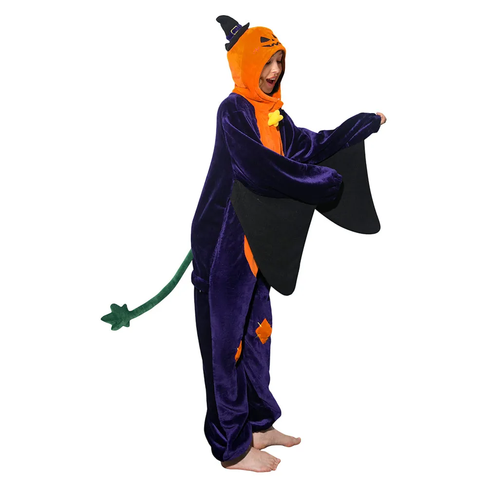 OLAOLA Unisex Adult Plush Pumpkin Food Onesie Pajamas Halloween Homewear Warm Home One-Piece Sleepwear sold by OLAOLA product image thumbnail 3