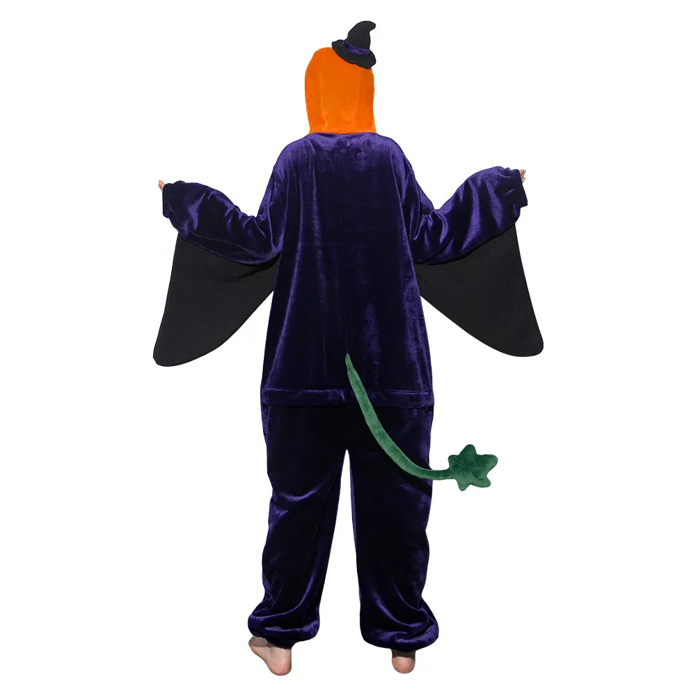 OLAOLA Unisex Adult Plush Pumpkin Food Onesie Pajamas Halloween Homewear Warm Home One-Piece Sleepwear sold by OLAOLA product image thumbnail 2