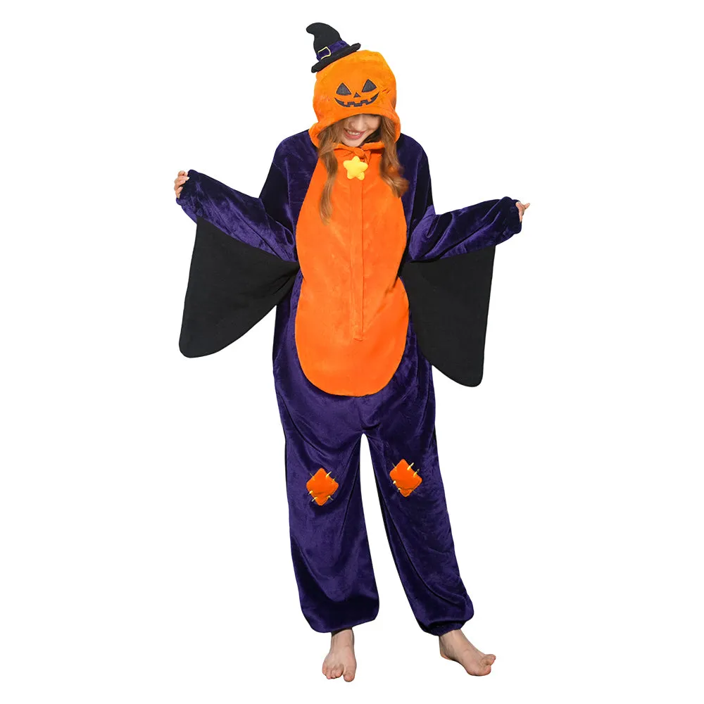 OLAOLA Unisex Adult Plush Pumpkin Food Onesie Pajamas Halloween Homewear Warm Home One-Piece Sleepwear sold by OLAOLA